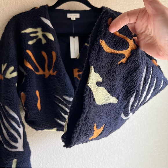 NWT Pilcro Anthropologie Embroidered Faux Fur Shrug, One Size - Picture 8 of 15